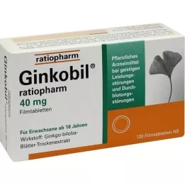 GINKOBIL-ratiopharm 40 mg õhukese polümeerikattega tabletid, 120 tk