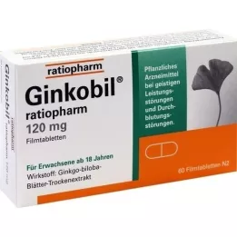 GINKOBIL-ratiopharm 120 mg õhukese polümeerikattega tabletid, 60 tk