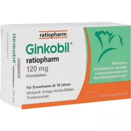 GINKOBIL-ratiopharm 120 mg õhukese polümeerikattega tabletid, 120 tk