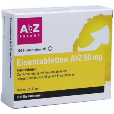 EISENTABLETTEN AbZ 50 mg õhukese polümeerikattega tabletid, 100 tk