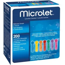 MICROLET Lantsetid värvilised, 200 tk