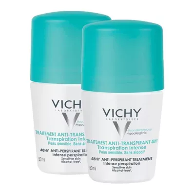 VICHY DEO Roll-on antiperspirant 48h kaksikpakend, 2X50 ml VICHY DEO Roll-on antiperspirant 48h kaksikpakend, 2X50 ml