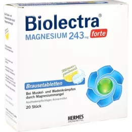 BIOLECTRA Magneesium 243 mg forte Lemon Br. tbl, 20 tk