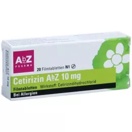 CETIRIZIN AbZ 10 mg õhukese polümeerikattega tabletid, 20 tk