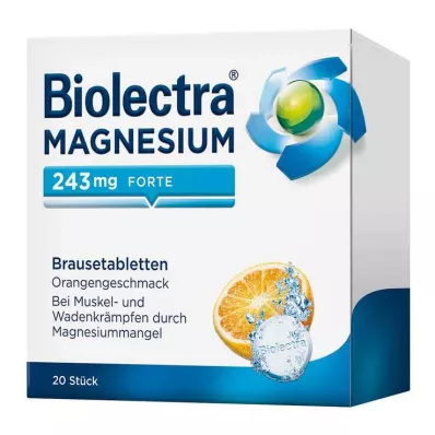 BIOLECTRA Magneesium 243 mg forte oranž pritsimistablett, 20 tk