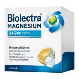 BIOLECTRA Magneesium 243 mg forte oranž pritsmetablett, 40 tk