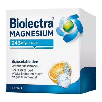 BIOLECTRA Magneesium 243 mg forte oranž pritsmetablett, 40 tk
