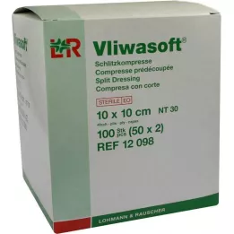 VLIWASOFT Lõikekompressid 10x10 cm steriilsed 4-kordsed, 50X2 tk