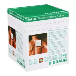 ASKINA Sidekompressid 5x5 cm steriilsed 8x, 25X2 tk