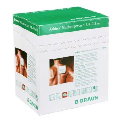 ASKINA Sidekompressid 7,5x7,5 cm steriilsed, 25X2 tk