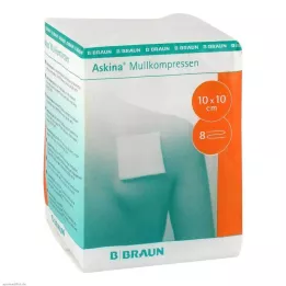 ASKINA Sidekompressid 10x10 cm mittesteriilsed 8x, 100 tk
