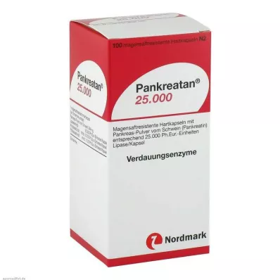 PANKREATAN 25 000 kõvakapslit, 100 tk