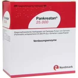 PANKREATAN 25 000 kõvakapslit, 200 tk