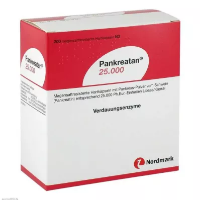 PANKREATAN 25 000 kõvakapslit, 200 tk