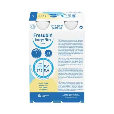 FRESUBIN ENERGY Kiudained DRINK Vaniljejookide pudel, 4X200 ml