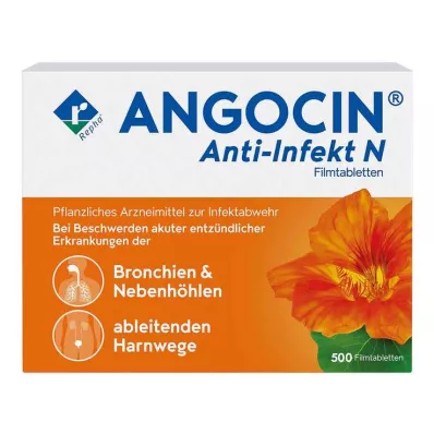 ANGOCIN Infektsioonivastased N õhukese polümeerikattega tabletid, 500 tk