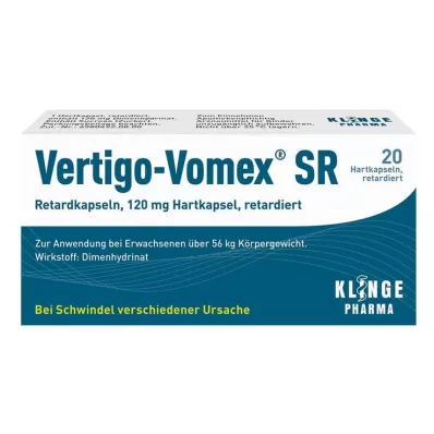 VERTIGO-VOMEX SR aeglaselt vabanevad kapslid, 20 tk