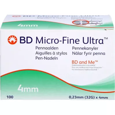 BD MICRO-FINE+ 4 pliiatsinõela 0,23x4 mm, 100 tk