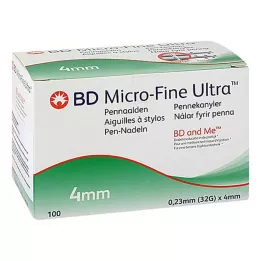 BD MICRO-FINE+ 4 pliiatsinõela 0,23x4 mm, 100 tk