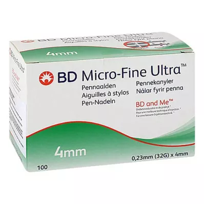 BD Micro-Fine + 4 mm nõelad 0,23x4 mm, 100 tk
