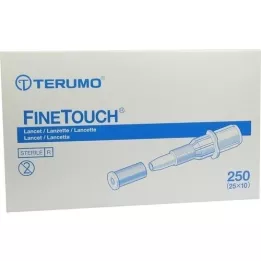 TERUMO FineTouch ühekordseks kasutamiseks mõeldud lantsetid, 250 tk