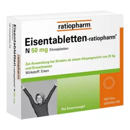 EISENTABLETTEN-ratiopharm N 50 mg õhukese polümeerikattega tabletid, 100 tk