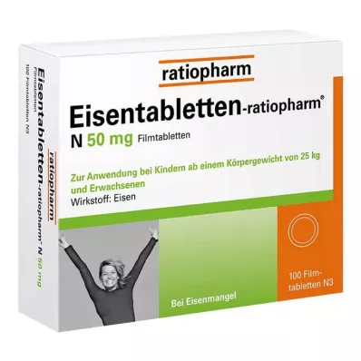 EISENTABLETTEN-ratiopharm N 50 mg õhukese polümeerikattega tabletid, 100 tk