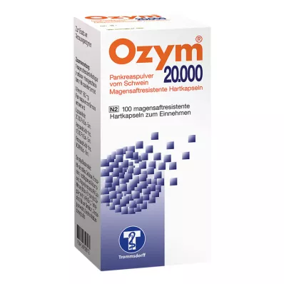 OZYM 20 000 kõva kapslit, entero-kattega, 100 tk