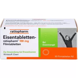 EISENTABLETTEN-ratiopharm 100 mg õhukese polümeerikattega tabletid, 50 tk