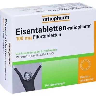 EISENTABLETTEN-ratiopharm 100 mg õhukese polümeerikattega tabletid, 100 tk