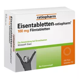 EISENTABLETTEN-ratiopharm 100 mg õhukese polümeerikattega tabletid, 100 tk