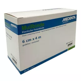 MULLBINDEN elast.6 cmx4 m, 20 tk