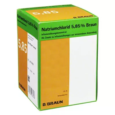 Naatriumkloriid 5,85% Brauni infusioonilahuse kontsentraat, 20x100 ml