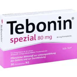 TEBONIN spetsiaalsed 80 mg õhukese polümeerikattega tabletid, 30 tk
