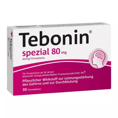 TEBONIN spetsiaalsed 80 mg õhukese polümeerikattega tabletid, 30 tk TEBONIN spetsiaalsed 80 mg õhukese polümeerikattega tabletid, 30 tk
