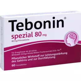 TEBONIN spetsiaalsed 80 mg õhukese polümeerikattega tabletid, 60 tk