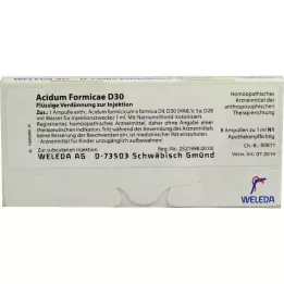 ACIDUM FORMICAE D 30 ampulli, 8 tk