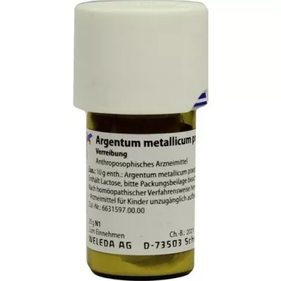 ARGENTUM METALLICUM praeparatum D 12 trituur, 20 g