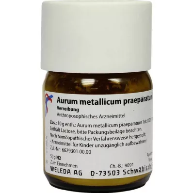 AURUM METALLICUM PRAEPARATUM D 20 Trituur, 50 g