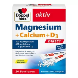 DOPPELHERZ Magneesium+kaltsium+D3 DIRECT graanulid, 20 tk