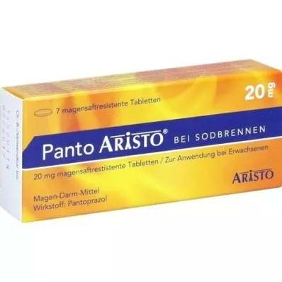 PANTO Aristo kõrvetiste puhul 20 mg kõhuga kaetud tabletid, 7 tk