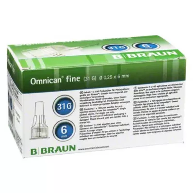 OMNICAN peen Pen kanüül 31 G 0,25x6 mm, 100 tk