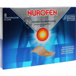 NUROFEN 24-tunnine valuplaaster 200 mg, 8 tk