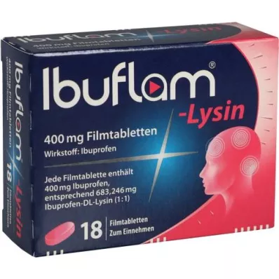 IBUFLAM-Lüsiin 400 mg õhukese polümeerikattega tabletid, 18 tk