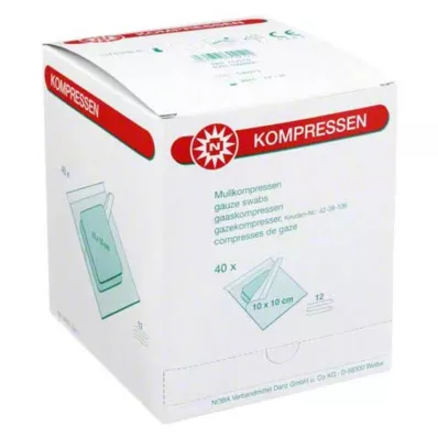 Marli kompressid 10x10cm 12-fa, 40X2 tk