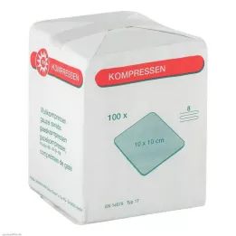 MULLKOMPRESSEN 10x10 cm mittesteriilne 8x, 100 tk