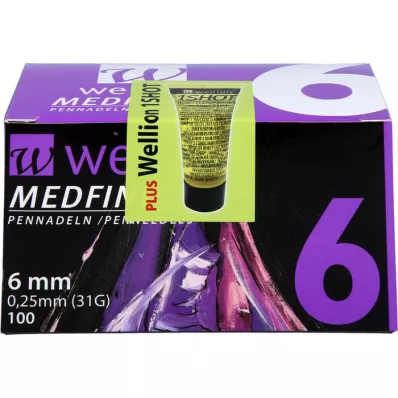 WELLION MEDFINE pluss pliiatsinõelad 6 mm, 100 tk