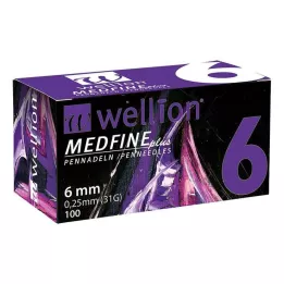 WELLION MEDFINE pluss pliiatsinõelad 6 mm, 100 tk