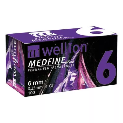 WELLION MEDFINE pluss pliiatsinõelad 6 mm, 100 tk