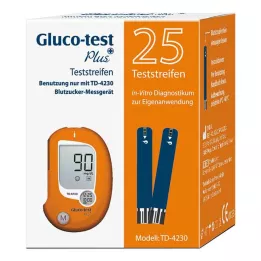 GLUCO TEST Plus veresuhkru testribad, 25 tk